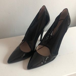 Black high heel shoes